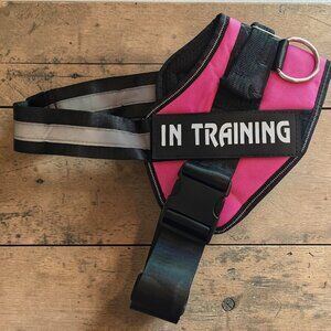 Large No Pull Pink Service Dog In Training Dog Harness